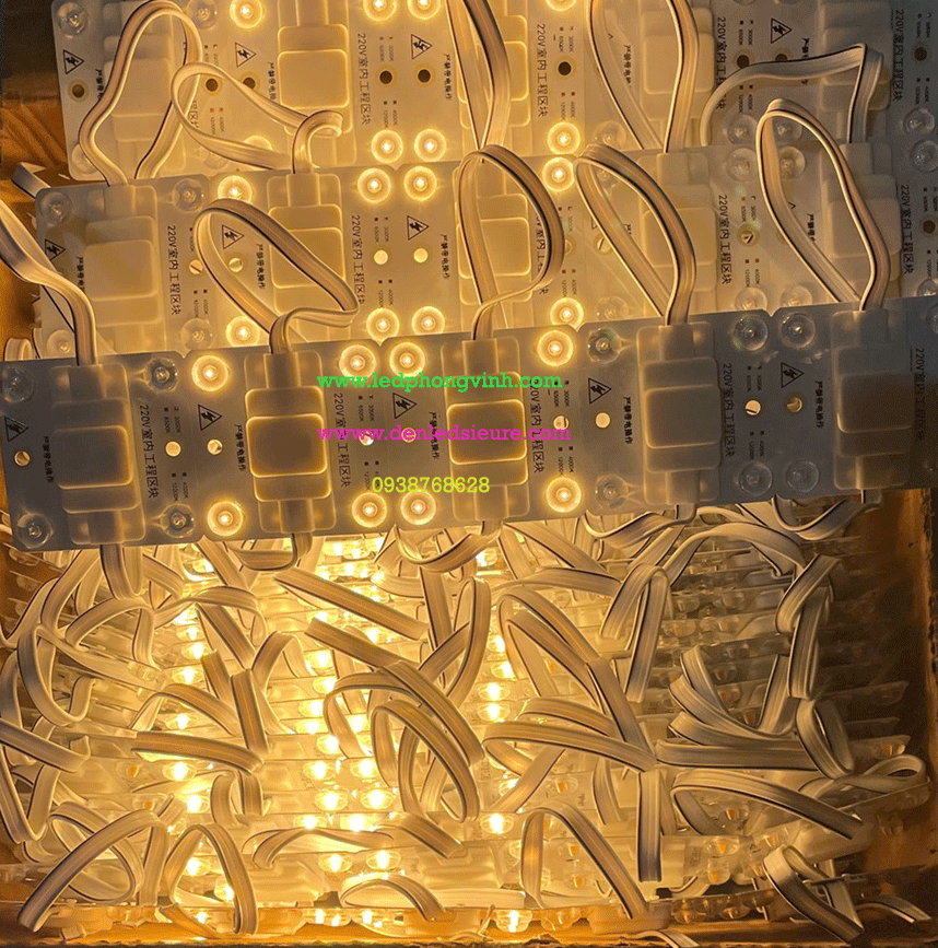 LED MODULE 220V TRONG NHÀ 4 BÓNG LÚP VÀNG ẤM (TRONG NHÀ)
